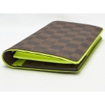 ルイヴィトン 　LOUISVUITTON　ダミエ　ポルトフォイユブラザ　二つ折り長財布　エベヌ　ジョーヌ　N63154
