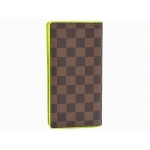 ルイヴィトン 　LOUISVUITTON　ダミエ　ポルトフォイユブラザ　二つ折り長財布　エベヌ　ジョーヌ　N63154