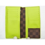 ルイヴィトン 　LOUISVUITTON　ダミエ　ポルトフォイユブラザ　二つ折り長財布　エベヌ　ジョーヌ　N63154
