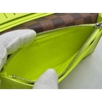 ルイヴィトン 　LOUISVUITTON　ダミエ　ポルトフォイユブラザ　二つ折り長財布　エベヌ　ジョーヌ　N63154