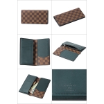 ルイヴィトン Louis Vuitton LV ポルトフォイユ・ブラザ N63168 ダミエ 2つ折長財布 メンズ スリム
