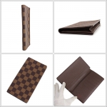 ルイ・ヴィトン Louis Vuitton ポルト カルト クレディ 円 札入れ カードケース 長財布 ダミエ ブラウン N60825