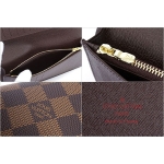ルイ・ヴィトン LOUIS VUITTON ダミエ ポルトフォイユブラザ N60017 エベヌ PVC メンズ財布