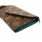 LOUIS VUITTON ルイ ヴィトン ポルトフォイユ ジョセフィーヌ モノグラム M60163 長財布 PVC ブラウン グリーン