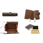 ルイ・ヴィトン Louis Vuitton ポルトフォイユ ヴィエノワ 札入れ 小銭入れ がま口 二つ折り財布 モノグラム ブラウン M61674 レディース