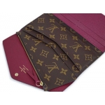 LOUIS VUITTON ルイ ヴィトン ポルトフォイユジョセフィーヌ M60708  コーティングキャンバス、モノグラム、フューシャ  3つ折り財布