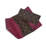 LOUIS VUITTON ルイ ヴィトン ポルトフォイユジョセフィーヌ M60708  コーティングキャンバス、モノグラム、フューシャ  3つ折り財布
