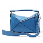 ロエベ/LOEWEハンドバッグ (2WAY仕様) PUZZLE SMALL CLASSIC CALF TURQUOISE ブルー系 32230 k74 5150 レディース