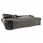 ゴヤール  グランブルーGM ショルダーバッグ メッセンジャーバッグ PVC×レザー ブラック 黒 メンズ GOYARD G2020656