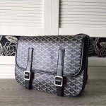 GOYARD  ゴヤール ベルヴェデール ユニセックス ショルダーバッグ ブラック/ブラウン×シルバー金具 G2020885