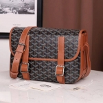 GOYARD  ゴヤール ベルヴェデール ユニセックス ショルダーバッグ ブラック/ブラウン×シルバー金具G2020886