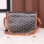 GOYARD  ゴヤール ベルヴェデール ユニセックス ショルダーバッグ ブラック/ブラウン×シルバー金具 G2020889
