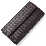 BOTTEGA VENETA(ボッテガヴェネタ) 134075-V001N-2040小銭入れ付長財布　カラーダークブラウン