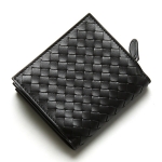 ボッテガヴェネタ二つ折り財布 BOTTEGA VENETA  イントレチャート INTRECCIATO ブラック 121059 V001N 1000 メンズ
