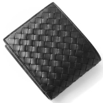 ボッテガベネタ 二つ折り財布 bottega veneta レザー イントレチャート ブラック 113993 V4651 1000