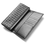 ボッテガヴェネタ長財布 ボッテガ 財布 bottega veneta メンズ レディース ブラック 黒 レザー 本革 ファスナー 小銭入れ 120697-V4651-1000