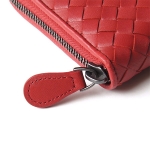 ボッテガヴェネタ BOTTEGA VENETA 財布 ラウンドファスナー 長財布 ダークレッド フレーズ 114076 V001N 6409