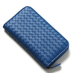 ボッテガヴェネタ BOTTEGA VENETA ラウンドファスナー 長財布 ブルー エレクトリック 114076 V001N 4217
