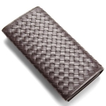 ボッテガヴェネタ BOTTEGA VENETA 小銭入れ付き 長財布 ダークブラウン 156819-V4651-2040