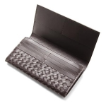 ボッテガヴェネタ BOTTEGA VENETA 小銭入れ付き 長財布 ダークブラウン 156819-V4651-2040