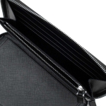 プラダ PRADA 長財布/パスポートケース サフィアーノ/SAFFIANO トライアングル/TRIANG 三角ロゴプレート ブラック 2ML188 QHH F0002 メンズ
