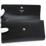 シャネル CHANEL ココマーク 二つ折り ウォレット 長財布 キャビアスキン レディース A50070