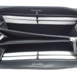 シャネル財布 ボーイシャネル ジップウォレット ラウンドファスナー 黒/SV A80288 CHANEL