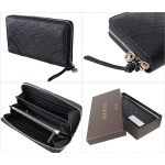 グッチ財布 GUCCI 長財布 レディース bree グッチッシマ ラウンドファスナー ブラック 323397 AOOJG 1000