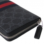 グッチ GUCCI 長財布 ラウンドファスナー NEW WEB GGスプリームキャンバス ブラック 408831 KHN4N 1095