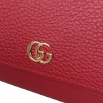 グッチ GUCCI 長財布 レディース プチ マーモント ダブルG ハイビスカスレッド 456116 CAO0G 6433