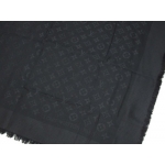 ルイヴィトン　LOUIS　VUITTON　ショール　ストール　ショール・モノグラム　M71329　シルク　ウール　ブラック