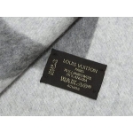 ルイヴィトン LOUIS VUITTON M74205 マフラー エシャルプ・カーディフ グリ グレーxライトグレー