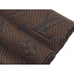 ルイヴィトン LOUIS VUITTON M72241 マフラー LV エシャルプ・ロゴマニア ウール/シルク マロン