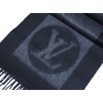 LOUIS VUITTON ルイヴィトン M72202 エシャルプ・カーディフ アンゴラ混 フランジ付 マフラー ノワール
