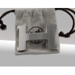 エルメス ベルト HERMES エルメス レザーベルト メンズ　レザーシルバーバックルhe-be-6824