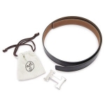 エルメスベルト HERMES エルメス レザーベルト レザー R刻印 ブラック×ブラウン/シルバー  he-be-6807