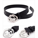 グッチ GUCCI メンズ グッチシマ レザーベルト ブラック 182320-A0V1N-1000