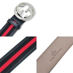 GUCCI グッチ アパレル　ベルト　メンズ　シェリーライン　ネイビー/レッド　114984 H17AR 8497　アパレル