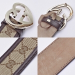 グッチ GUCCI ベルト BELT 245856 FAFXG 9643 GGキャンバス×レザー ベージュ×ダークブラウン