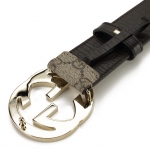 グッチ GUCCI 114876-KGDIG-8588 ユニセックスベルト PVCコーティングキャンバス ベージュ