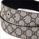 グッチベルト GUCCI Gバックル メンズベルト ベージュ×ネイビー 114984-KGD1R-4075