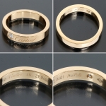 カルティエ指輪 Cartier 1Pダイヤ エングレーブド リング K18PG B608984