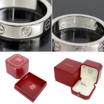 カルティエ Cartier 1P ダイヤ ミニラブ リング K18WG B608985