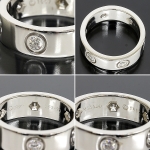 カルティエ Cartier フルダイヤ ラブリング  K18WG B608986