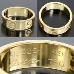 カルティエリング Cartier ラブリング K18YG B608988