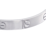 カルティエ ラブブレスレット メンズ レディース K18WG ホワイトゴールド バングル ジュエリー アクセサリー CARTIER B6005600