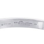 カルティエ ラブブレスレット メンズ レディース K18WG ホワイトゴールド バングル ジュエリー アクセサリー CARTIER B6005600