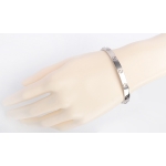 カルティエ ラブブレスレット メンズ レディース K18WG ホワイトゴールド バングル ジュエリー アクセサリー CARTIER B6005600