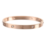 カルティエブレスレット ラブブレス ハーフダイヤ ダイヤモンド 0.42ct K18PGピンクゴールド B6036017 Cartier ジュエリー LOVEブレス