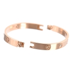 カルティエブレスレット ラブブレス ハーフダイヤ ダイヤモンド 0.42ct K18PGピンクゴールド B6036017 Cartier ジュエリー LOVEブレス